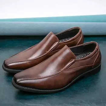 Zapatos Casuales De Los Hombres Мужские кожаные лоферы Мужская повседневная обувь без шнуровки Коричневые модные удобные мокасины на мягкой подошве 38 чёрный