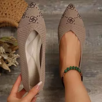 Zapatos de mujer de alta Calidad zapatos de mujer rasos moda leopardo casual zapatos planos sexy puntiagudos 36 коричневый