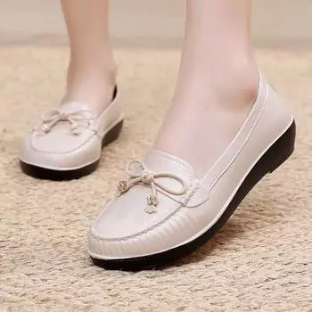 Zapatos De Mujer Spring Autumn Women Shallow Rain Shoes Soft Sole PVC Non Slip Waterproof Wedges Work Shoes Pumps Mom Shoes 36