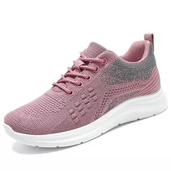Zapatos De Mujer Spring Fashion Women Lace Up Mesh Breathable Comfortable Flats Sneakers Women Casual Shoes for Women 36-41 36