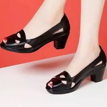 zapatos de mujer женские классические туфли с круглым носком и открытым носком удобные туфли без застежек женские повседневные туфли на каблуке весна и лето ba129 35