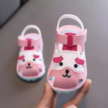Zapatos Nia Girls Shoes 2024 Summer New Sandal Baby Walking Shoe Soft Sole Anti Slip Baby Childrens Shoe Sandals for Boys Girls 16insole11.5cm синий