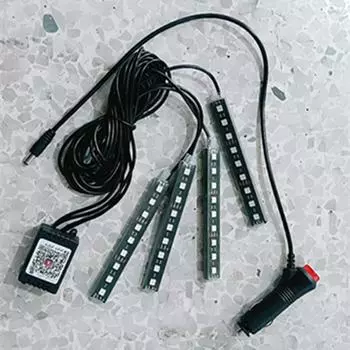 Запчасти, аксессуары, светодиодные фонари, декор интерьера автомобиля, атмосфера, полосовая лампа