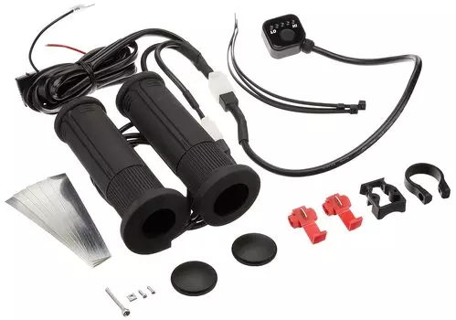 Запчасти для мотоцикла Kijima, нагреватель рукоятки GH08, отдельный переключатель, 130 мм, кнопочный переключатель для дюймового руля 304-8205