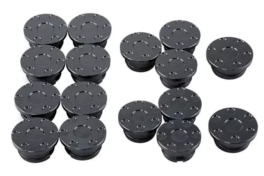 Запчасти для мотоциклов Kijima, комплект заглушек для рамы, скрытые болты, набор из 6 больших черных анодированных деталей Italjet Dragster, маленькие/6 средние/2 125/200 ( 22-) HZZ-04000 чёрный