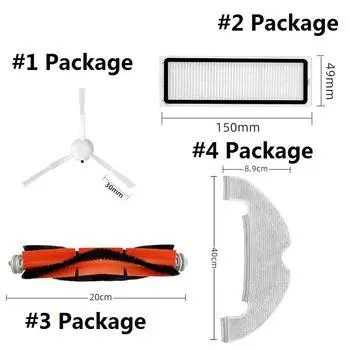 Запчасти для пылесоса Mijia MOP 2 Ultra, аксессуары, боковые щетки для Mijia STYTJ05ZHM