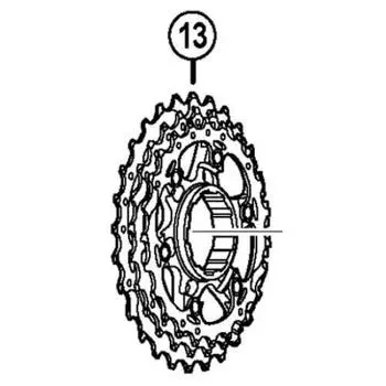 Запчасти для редуктора SHIMANO для Y1Y998070 (23-25-28Т) 11-28Т CS-6800