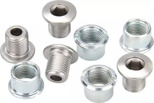 Запчасти для ремонта SHIMANO Двойной крепежный болт и гайки для шестерни Y1LV98050 (М8 8,5) & (4 шт. каждый) FC-T551 FC-M552-S FC-M552-L