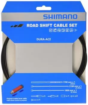 Запчасти для ремонта SHIMANO Комплект тросов переключения передач Полимерное покрытие 9000 Черный с носиком для Y63Z98910 RD-9000