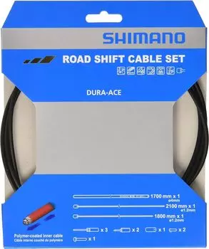Запчасти для ремонта SHIMANO Комплект тросов переключения передач Полимерное покрытие 9000 Черный с носиком для Y63Z98910 RD-9000
