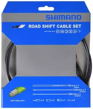 Запчасти для ремонта SHIMANO Комплект тросов переключения передач Optislick ROAD High Tech Gray Y60198020