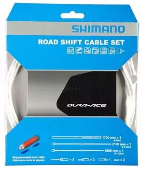 Запчасти для ремонта SHIMANO Комплект тросов переключения передач Полимерное покрытие 9000 Белый с носиком для Y63Z98920 RD-9000 белый