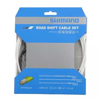 Запчасти для ремонта SHIMANO Комплект тросов переключения передач Optislick ROAD Белый Y60198030 белый