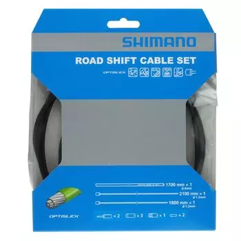 Запчасти для ремонта SHIMANO Комплект тросов переключения передач Optislick ROAD Черный Y60198010 чёрный