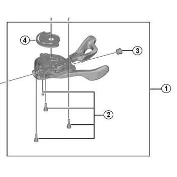 Запчасти для ремонта SHIMANO, рычаг переключения передач Y06T98010 (Для левых) SL-T8000
