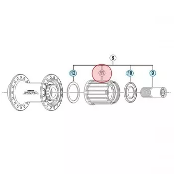 Запчасти для ремонта SHIMANO, узел свободного хода Y3E098060 FH-3500 FH-RS300