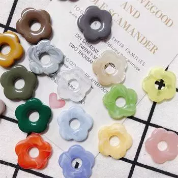 Запчасти для серег, аксессуары, простые аксессуары из смолы «сделай сам», забавные аксессуары из свежих цветов, аксессуары 26*26*5mm