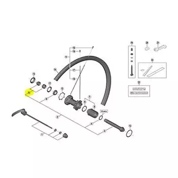 Запчасти SHIMANO левая контргайка и левый шариковый толкатель WH-RS700-C30-TL-R Y0D298050