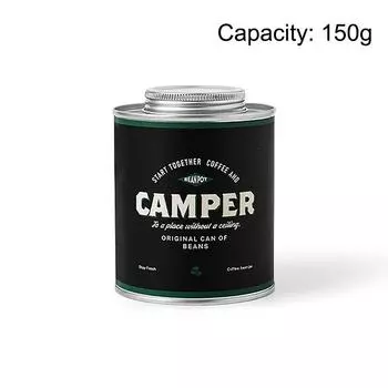 Запечатанная банка для хранения кофейных зерен, жестяная коробка для кемпинга на открытом воздухе, 150 г/200 г, упаковка, банка для хранения, дышащая свежестью, жестяная банка
