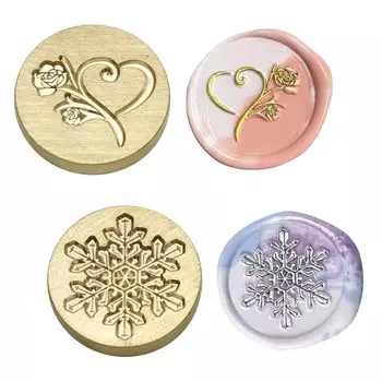 Запечатывающий штамп, сменная головка штампа, набор из 2 роз, снежных цветов, самодельные печати из сургуча, конверты, приглашения, термостойкие +