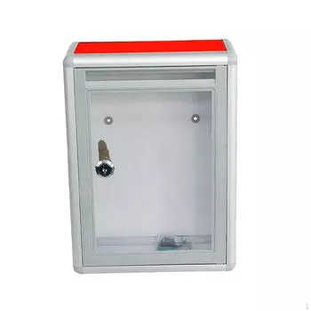 Запираемый ящик для предложений Урна Сейф Контейнер для хранения Благотворительный сбор Пожертвование для предложений Front Slot