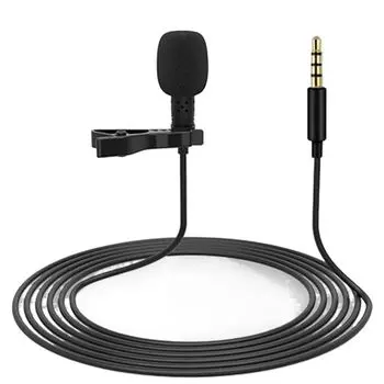 Запись голоса с мобильного телефона на петличный микрофон, маленький микрофон на петлице B 1.5m-Plastic