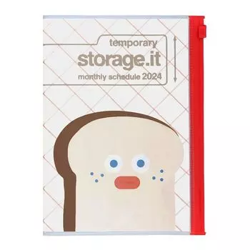 Записная книжка 2024 года Расписание Книга Начиная с декабря 2023 года Ежемесячный блок B6 Вариант Хранение Brother Переработанный ПВХ Тост MARK S It/Brunch Mark s 24WDR-CMU03-A