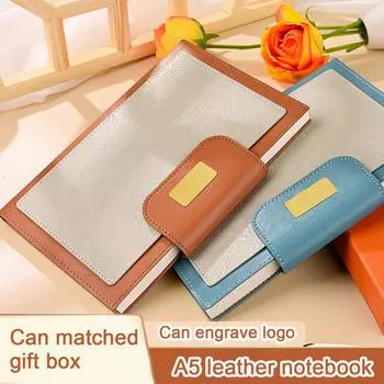 Записная книжка формата А5 с кожаной пряжкой, журнал для записей рабочих совещаний, ученическая тетрадь, утолщенный дневник, линованные страницы, журнал путешествий, 120 листов A5