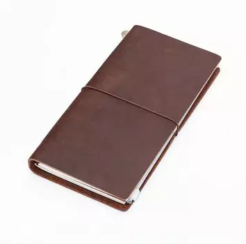 Записная книжка из натуральной кожи Collasaro, ежедневник, обычный размер (коричневый)
