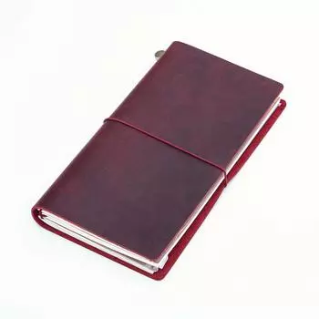 Записная книжка из натуральной кожи Collasaro, ежедневник, обычный размер (красный)