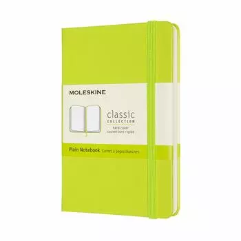 Записная книжка Moleskine Note Classic в твердом переплете, простой карманный размер 9 см x высота, лимонно-зеленый QP012C2 (Ширина 14см)
