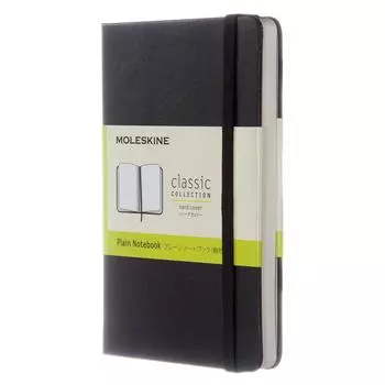 Записная книжка Moleskine Note Classic в твердом переплете, простой карманный размер 9 см x высота, черный QP012 (Ширина 14см)