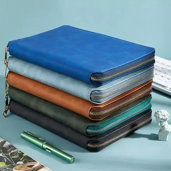 Записная книжка Padfolio Тканевая записная книжка Рабочая записная книжка Кожаная записная книжка Спиральная записная книжка Дневник Записная книжка синий