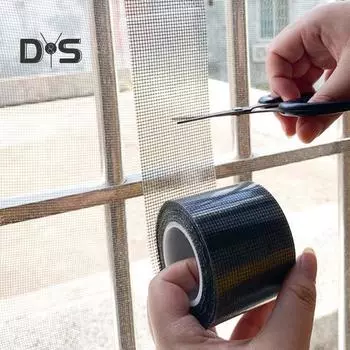 Заплатка для оконного экрана, самоклеящаяся, сильная липкость, мелкая сетка, оконный экран, ремонтный комплект для сломанного отверстия, товары для дома чёрный