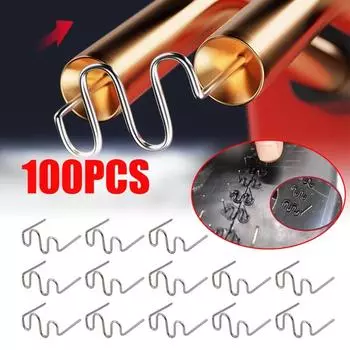 Заплатка для ремонта бампера автомобиля Горячие скобы из нержавеющей стали для автомобиля Сварочный аппарат для пластика Инструмент для пайки бампера