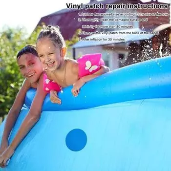 Заплатка для ремонта покрытия бассейна 125 x 85 см, самоклеящаяся заплатка, обрезаемая по размеру, заплатка для ремонта протечек для надувных бассейнов, устанавливаемых в земле, над землей, надувных матрасов для лодок синий
