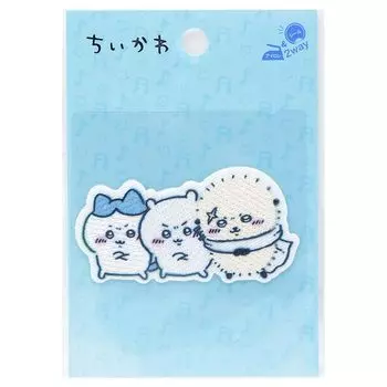 Заплатка Kokka Chikawa Hachiware/Chiikawa/Otter 1 шт. Ширина 68 мм x высота 35 мм Утюжок для приклеивания двойного назначения GW-2007