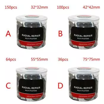Заплатки для автомобильных шин Заплатка для ремонта шин Камерная круглая шина Ремонт проколов шин Холодная заплатка Бескамерные заплатки 32 мм 42 мм 55 мм 75 мм