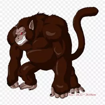 Заплатки для сумки для одежды, термонаклейки с утюгом на термонаклейках Dragon Ball Goku Oozaru Goku Vegeta, моющиеся теплопередачи