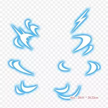 Заплатки для сумки для одежды, термонаклейки с утюгом на термонаклейках Aura Super Saiyan, прозрачный узор Goku Uub, моющиеся, теплопередача