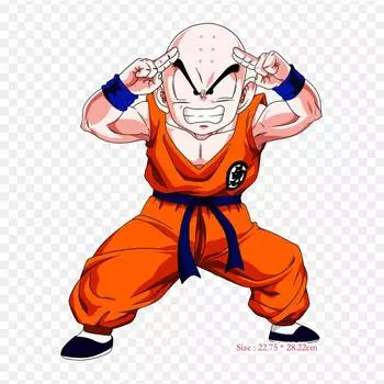 Заплатки для сумки для одежды, термонаклейки с утюгом на термонаклейке, рубашка Dragon Ball, крилин, криллин, узор Гоку, моющаяся теплопередача