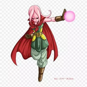 Заплатки для сумки для одежды, термонаклейки с утюгом на термонаклейках Future Xenoverse Dragon Ball Xenoverse 2 Majin Buu, моющийся теплопередача