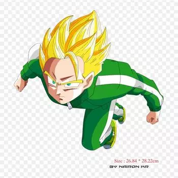 Заплатки для сумки для одежды, термонаклейки с утюгом на термонаклейках Gohan Dragon Ball Fukkatsu No F Gohan Goku, моющиеся теплопередачи