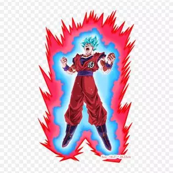 Заплатки для сумки для одежды, термонаклейки с утюгом на термонаклейках Goku Super Saiyan Blue Kaioken X20 Goku Vegeta, моющиеся теплопередачи