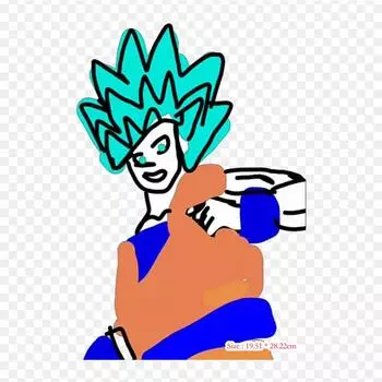 Заплатки для сумки для одежды, термонаклейки с утюгом на термонаклейках Гоку, плохая анимация, Гоку, фан-арт, моющийся теплопередача