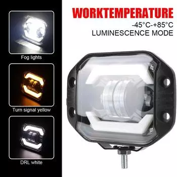 Заподлицо, 5 дюймов, 12 В, дальний/ближний свет, рабочий свет 6000K, автомобильный светодиодный прожектор для внедорожника Jeep Truck, внедорожника 4X4