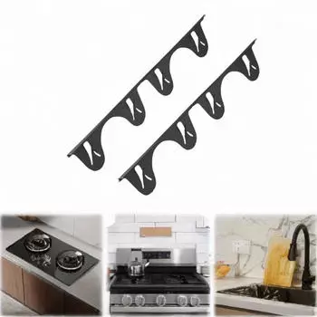 Заполнитель щелей в кухонной столешнице из нержавеющей стали для плиты и соединения чёрный