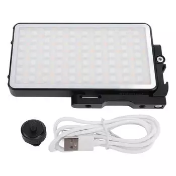 Заполняющий свет с креплением «холодный башмак» 12 Вт полноцветный светодиод 2700 до 10000 К вращающийся на 360° плавный регулятор яркости