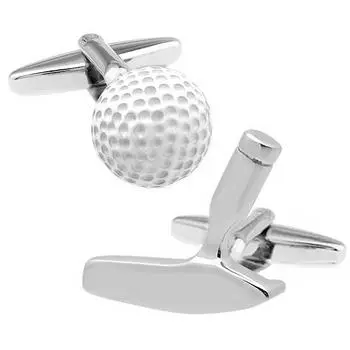 запонки для гольфа с паттером запонки запонки n00826 серебряный