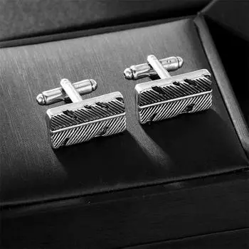 Запонки для костюма с текстурой перьев, французские запонки для рубашек, мужские манжеты серебряный